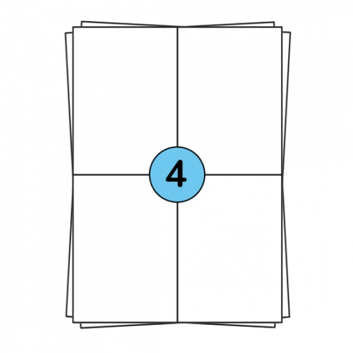 A4 sheet labels 104 x 148 mm, 400 labels, removable