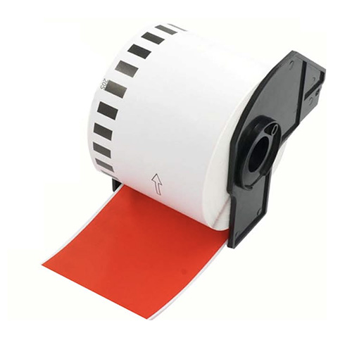 Brother DK-22205 compatible labels red, 62mm x 30,48m